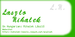 laszlo mihalek business card