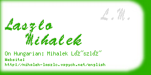 laszlo mihalek business card